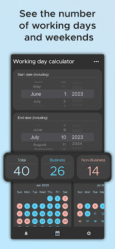 BizDay: Days Since Calculator Screen 2