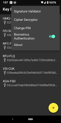 My Keys Screen 3
