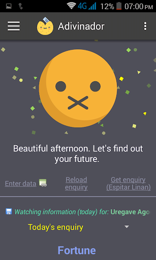 Android application Adivinador (Fortune-teller) screenshort