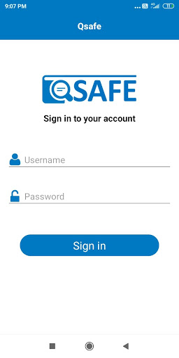 Android application Qsafe Monitoring screenshort