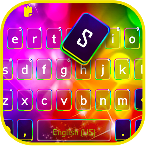 Bright Neon Flash Keyboard Bac logo
