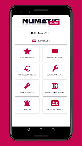 Android application Numatic SalesOne screenshort