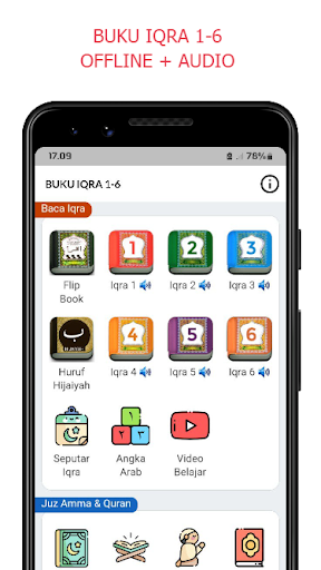 Android application BUKU IQRA 1-6 OFFLINE + AUDIO screenshort