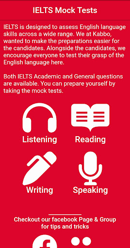 Android application IELTS Practice Mock Tests screenshort