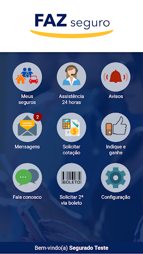 Android application Faz Seguro screenshort