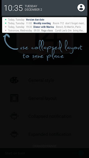 Calendar Status - beta Screen 3
