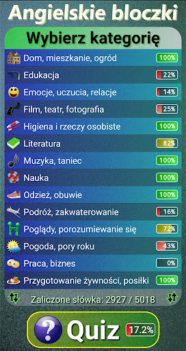 Android application Angielskie bloczki screenshort