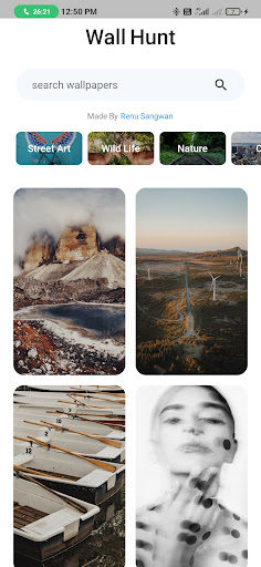 Android application Wall Hunt screenshort