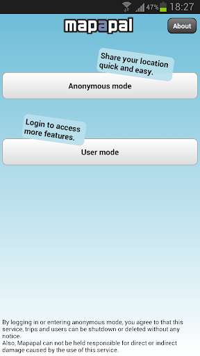Real time GPS Tracker ;Mapapal Screen 2