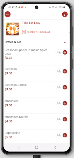 Take Eat Easy Screen 3