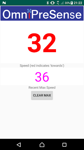 Android application Speed Reporting Radar Gun screenshort