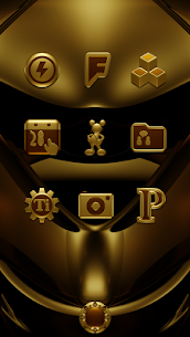 HAMOND gold – Icon pack black 3D Apk (مدفوع) 2