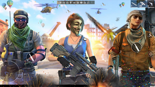 Squad Sniper Free Fire 3D Battlegrounds MOD APK 1.5 (Dumb Enemy) 8
