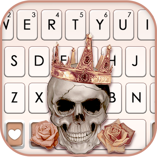 Rose Gold Skull Keyboard Backg  Icon