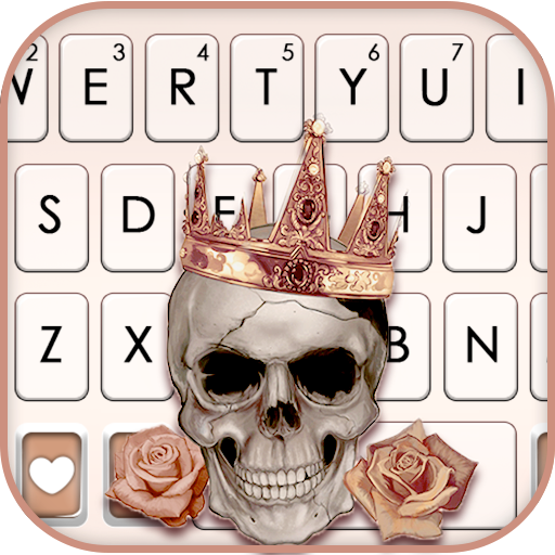 Rose Gold Skull Keyboard Backg logo