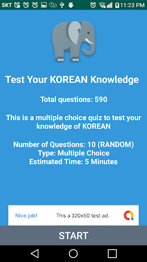 TOPIK TEST ( random test ) Screen 2