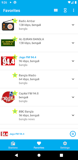 Bangladesh Radio Stations Screen 2