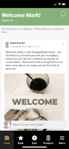 Porqual Retail Portal Screen 2