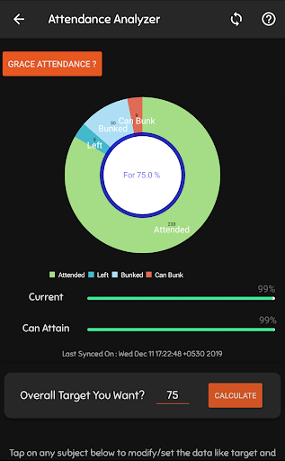 YUMS - Class Alerts, Bunk Calc Screen 3