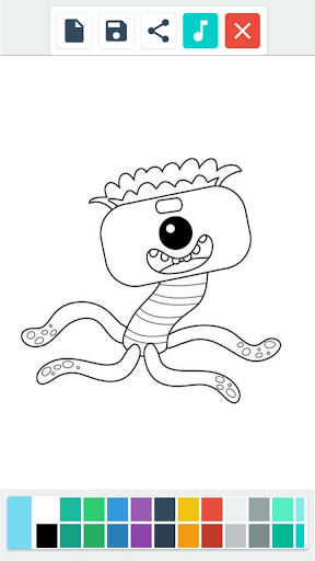 Coloring Alien Virus Screen 2