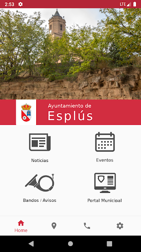 Android application Ayuntamiento de Esplús screenshort