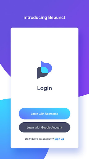 Android application bePunct screenshort