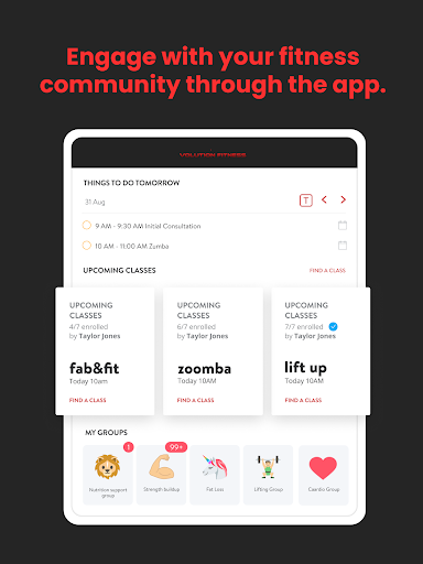 Screenshot of Volution Fitness 365