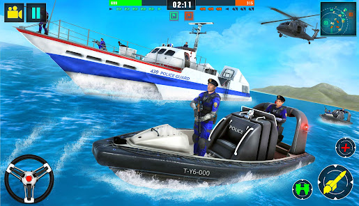 Police Boat Crime Shooting Gam  screenshots 7