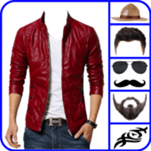Men Leather Coat Photo Editor logo