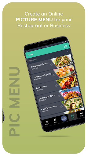 Android application Picture Menus screenshort