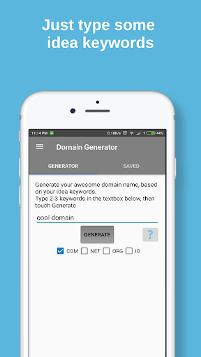 Domain Generator Screen 2