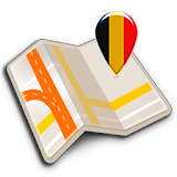 Map of Belgium offline icon
