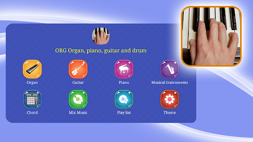 Android application ORG Organ, piano, gitar & drum screenshort