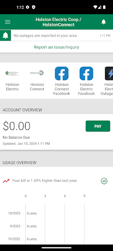 Android application MyHolston screenshort