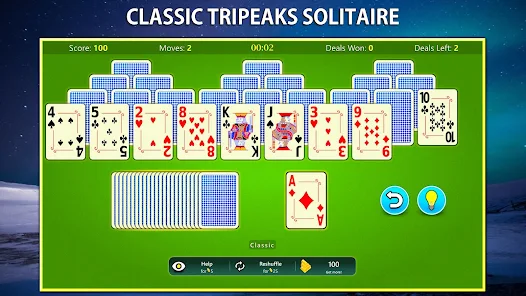 Tripeaks Solitaire 100 Levels 🕹️ Play Now on GamePix