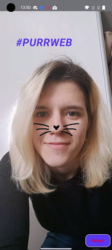 Android application Purrweb AR screenshort