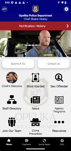 Screenshot of Opelika Police Department