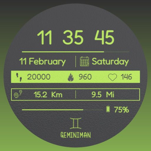 Foggy Glass Digital Watchface Auf Windows herunterladen