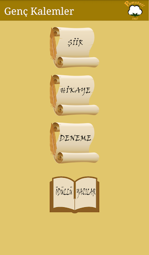 Android application Genç Kalemler screenshort