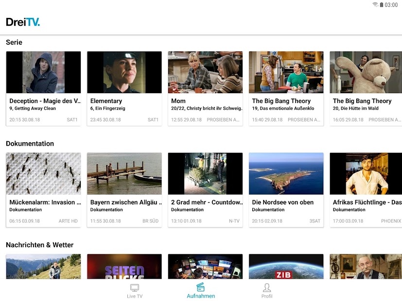 Screenshot 8 Drei TV android