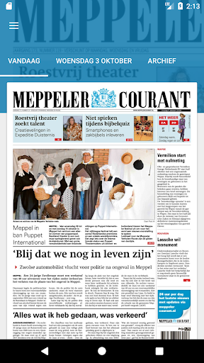 Android application Meppeler Courant digitale kran screenshort