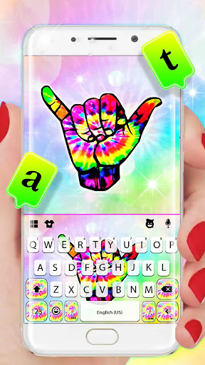 Android application Hang Loose Tie Dye Keyboard Th screenshort