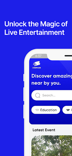 Juspass - Book Events Now Screen 2