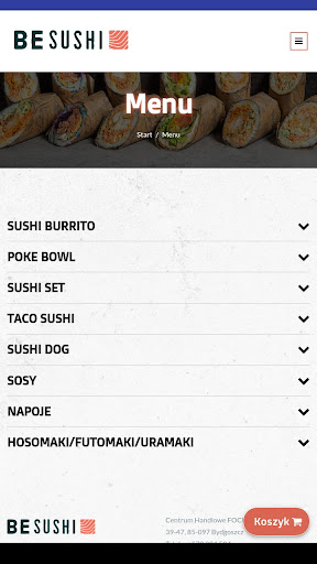 BE SUSHI Screen 3
