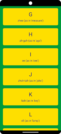 Portuguese Alphabets Screen 3