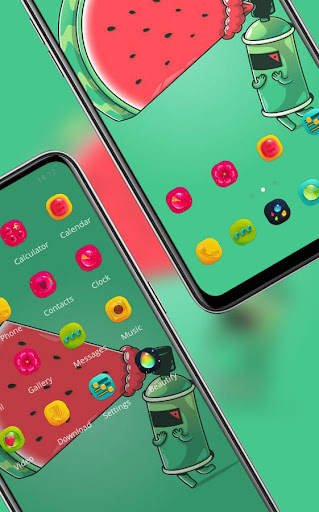 Cute cartoon imagine summer watermelon theme