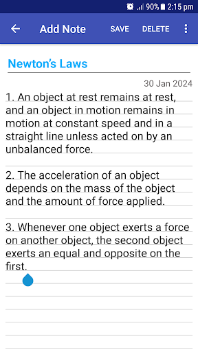My Notes Screen 2