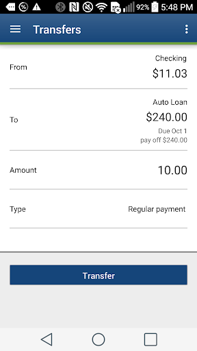 Evansville FCU Mobile Banking Screen 3