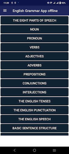 Android application Learn English Grammar offline screenshort