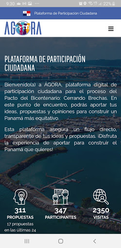 Android application Ágora Pacto screenshort